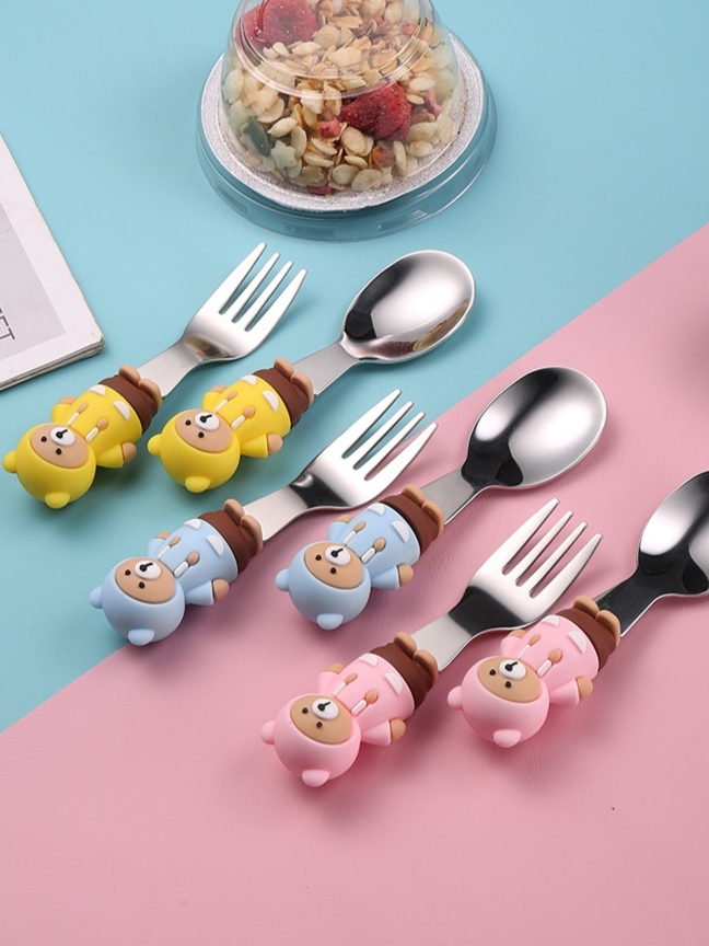 ست قاشق چنگال خرسی هودی پوش