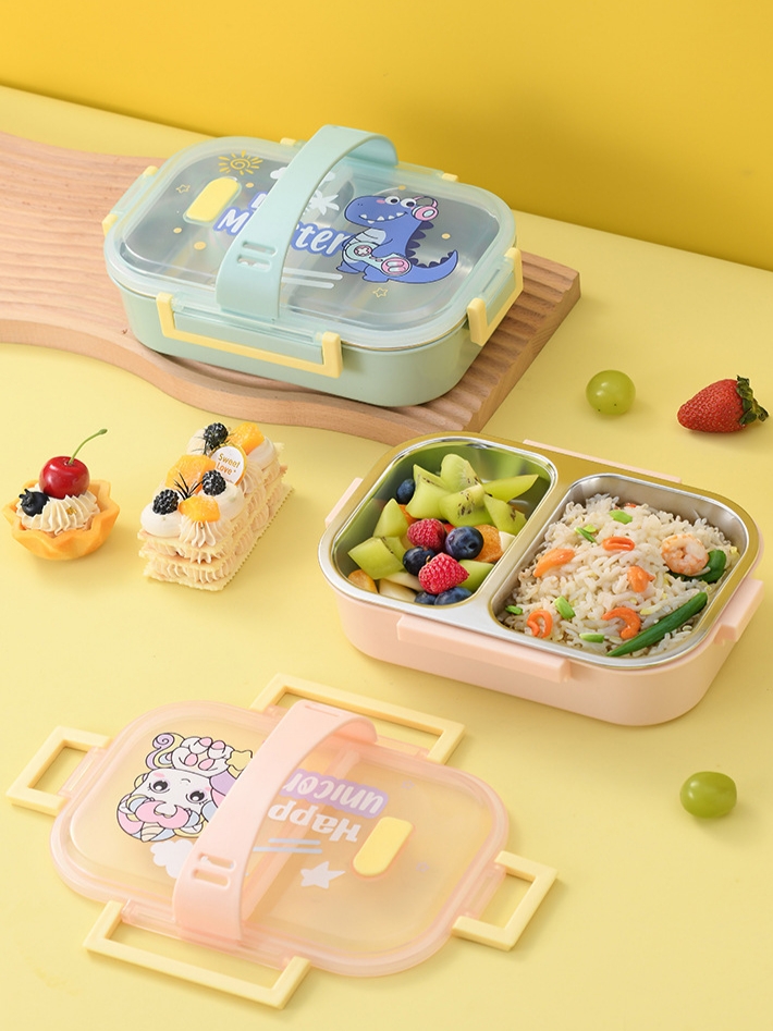 لانچ باکس واشر دار. دو خونه استیل